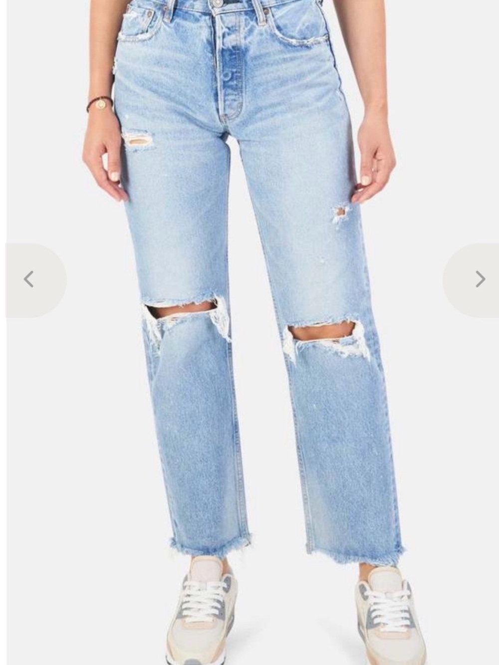 Moussy Odessa Wide Straight Blue Denim